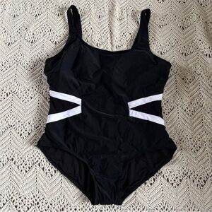 Catalina Black and White One Piece